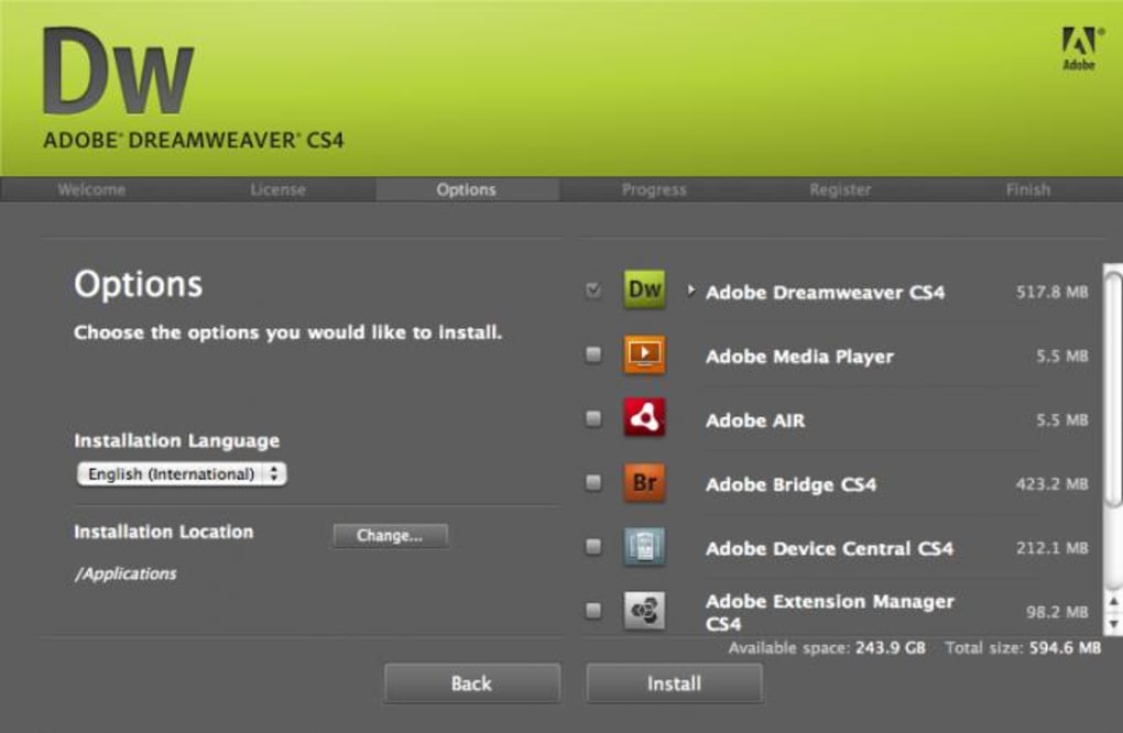 dreamweaver cs4 download
